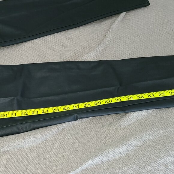 I.N.C. DENIM FAUX LEATHER  MID RISE STRAIGHT LEG BLACK PANTS SIZE 10/30 - Picture 8 of 16